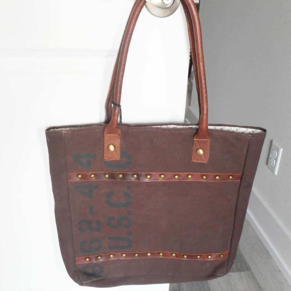Mona B Marsala Tote, Upcycled Bag, New With Tags